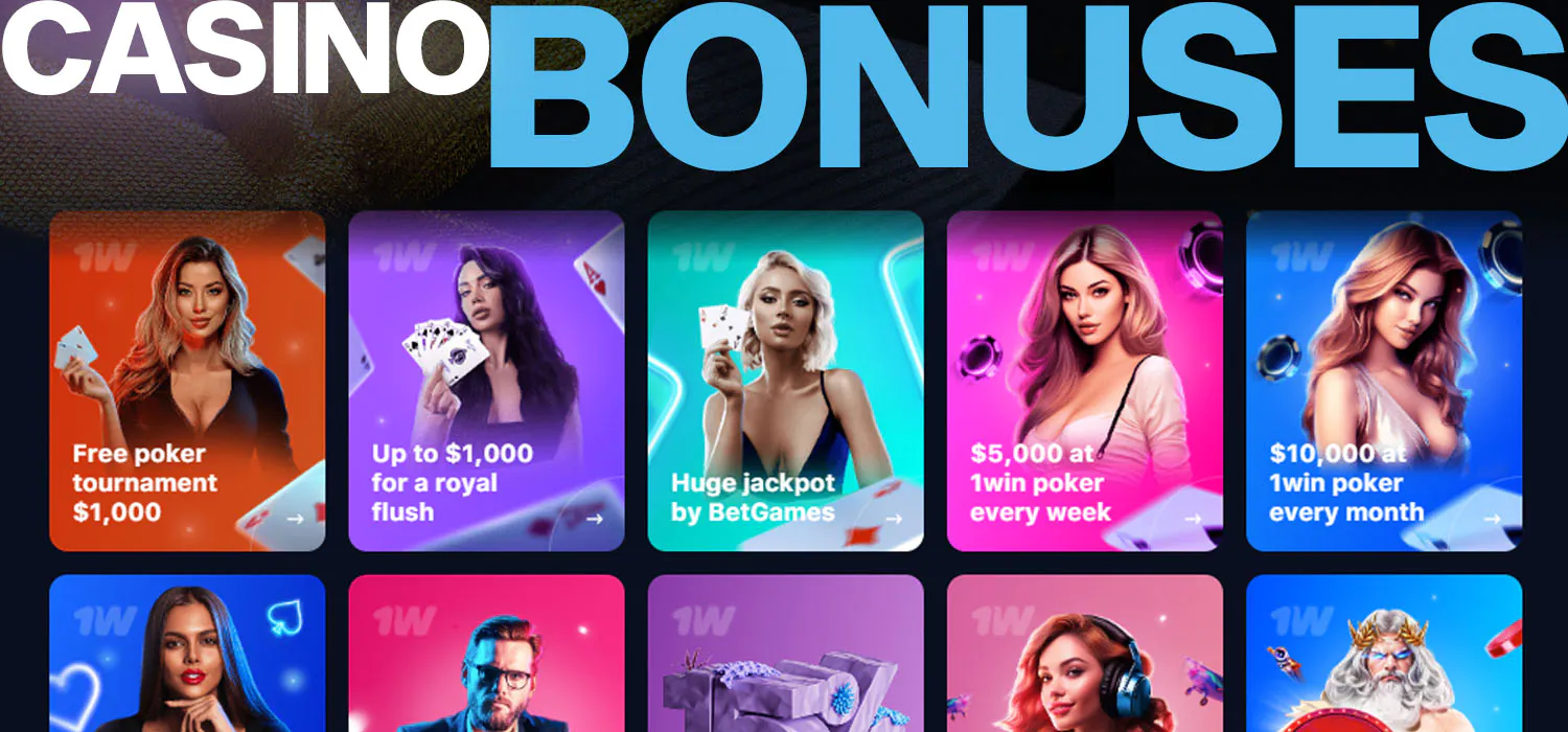 bonuses at 1win casino